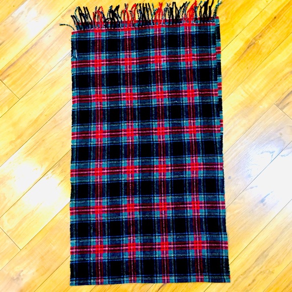 J. Crew large wool scarf plaid  winter Scottish Christmas - Picture 3 of 9